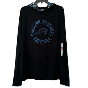 NFL Carolina Panthers Football Graphic Lightweight Mini Camo Hoodie NEW Shirt L